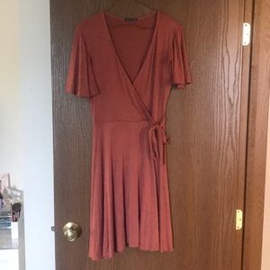 Cap Sleeve Orange Dress